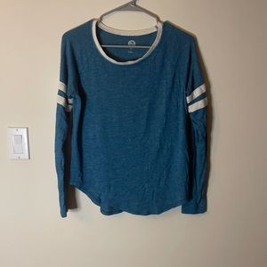 Blue and white stripe shirt